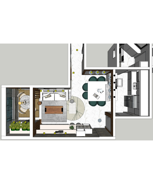 Projeto - Sala e Cozinha - Parque Bela vista (2)