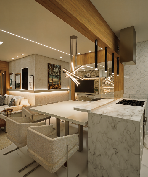 Sala e cozinha - Parque Bela Vista, Salvador, BA (1)